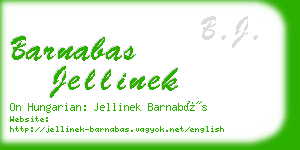 barnabas jellinek business card